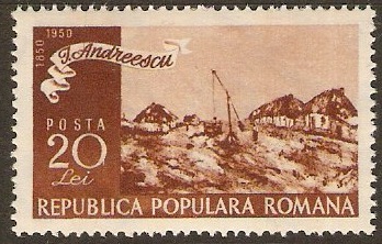 Romania 1950 20l Deep chestnut. SG2047.