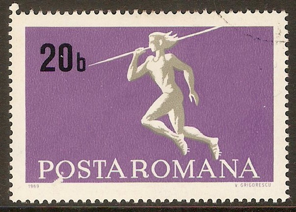 Romania 1969 20b Sports series. SG3624.