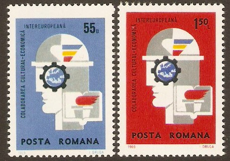 Romania 1969 European Cooperation Set. SG3640-SG3641.
