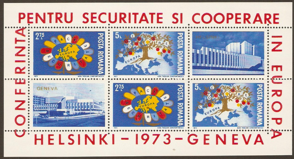 Romania 1973 European Cooperation Sheet. MS4017.