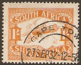 South Africa 1929 1s Orange. SG41.