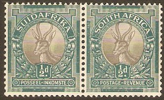 South Africa 1937 d Grey and green. SG75c.