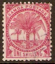 Samoa 1886 1s Rose-carmine. SG47.