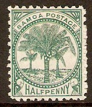 Samoa 1899 d Dull blue-green. SG88.
