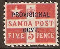 Samoa 1899 5d Dull vermilion. SG94.