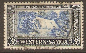Samoa 1952 3d Pale ultramarine and indigo. SG221.