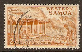 Samoa 1952 2s Yellow-brown. SG227.