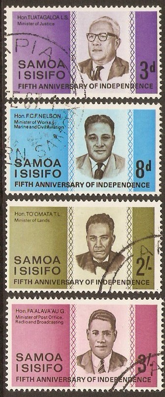 Samoa 1967 Independence Anniversary Stamps Set. SG274-SG277.