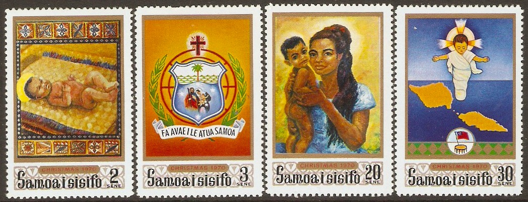 Samoa 1970 Christmas Stamps Set. SG353-SG356.