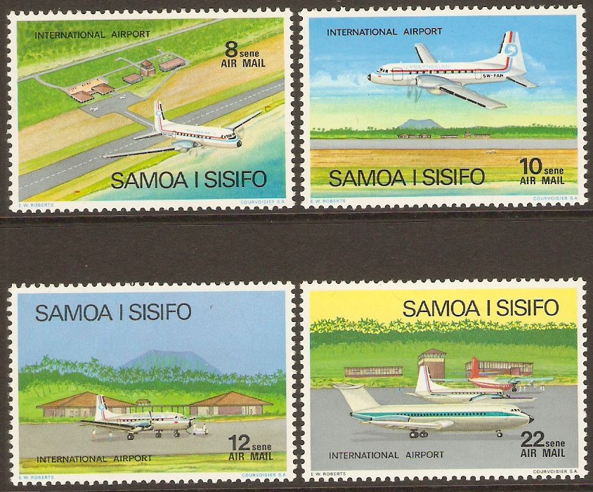 Samoa 1973 Airmail Aircraft Stamps Set. SG409-SG412.