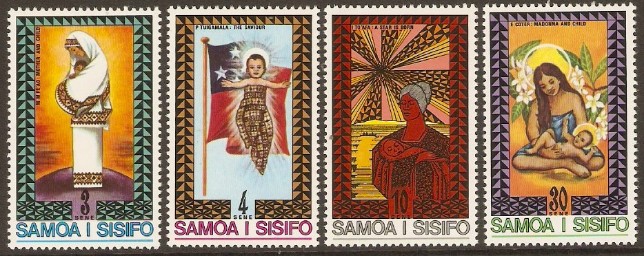 Samoa 1975 Christmas Stamps Set. SG454-SG457.