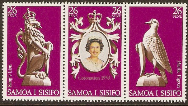 Samoa 1978 Coronation Anniversary Set. SG508-SG510.