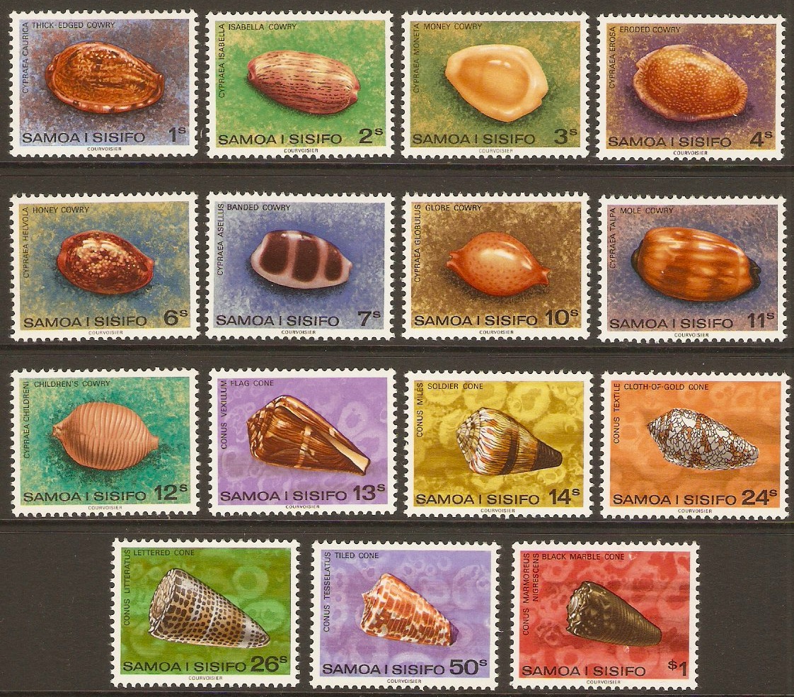 Samoa 1978 Shells Series. SG516-SG530.