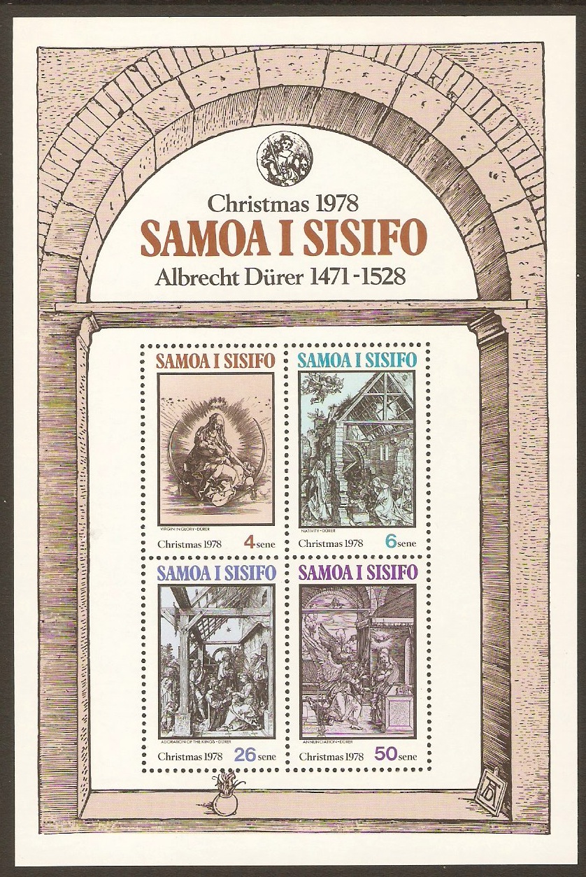 Samoa 1978 Christmas Stamps Sheet. SGMS535.