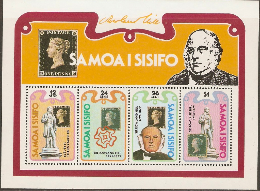 Samoa 1979 Sir Rowland Hill Commemoration Stamps Sheet. SGMS555.
