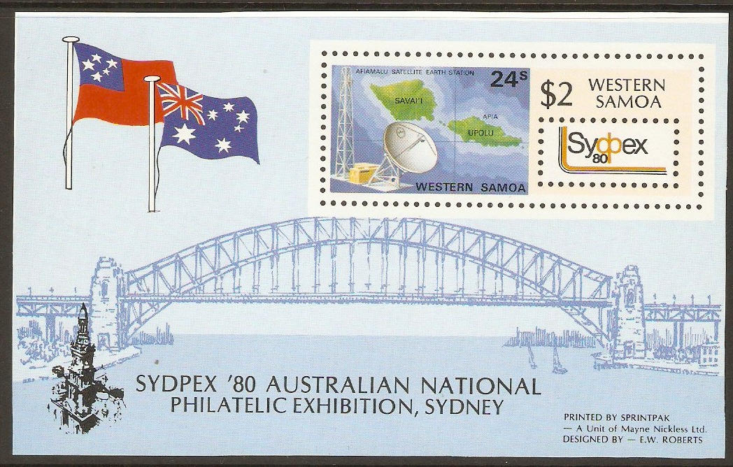 Samoa 1980 Stamp Exhibition Stamps Sheet. SGMS578.