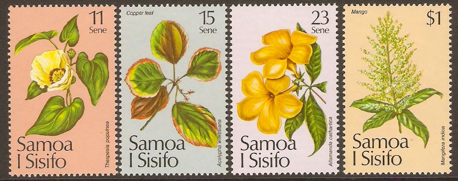 Samoa 1981 Christmas Flowers Stamps Sheet. SG607-SG610. - Click Image to Close