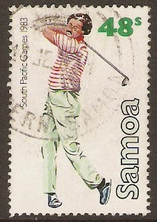 Samoa 1983 48s Golf Stamp. SG645.