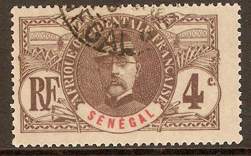 Senegal 1906 4c Chocolate. SG35.