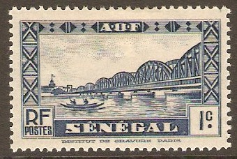 Senegal 1935 1c Deep blue. SG139.