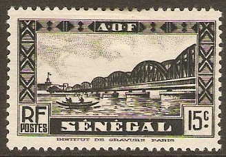 Senegal 1935 15c Black. SG145.