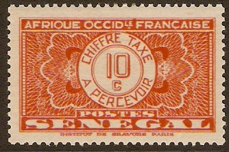 Senegal 1935 10c Postage Due series. SGD195.