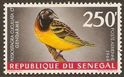Senegal 1968 250f Birds series. SG379.