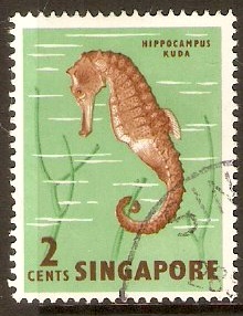 Singapore 1962 2c Orchids, Fish and Bird Series. SG64.