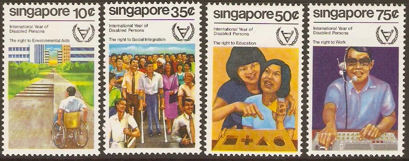 Singapore 1981 Disabled Year Set. SG407-SG410.