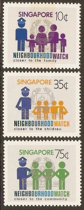 Singapore 1983 Neighbourhood Watch Set. SG451-SG453.
