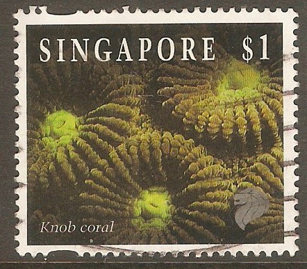 Singapore 1994 $1 Reef Life - 1st series. SG750. - Click Image to Close