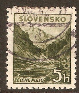 Slovakia 1939 5h Green. SG40.