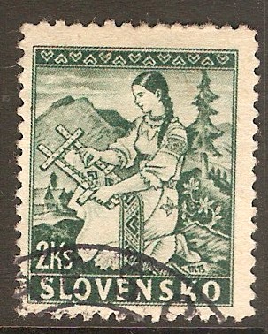 Slovakia 1939 2k Green. SG47.