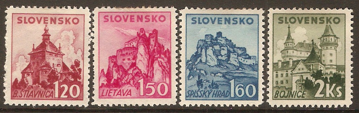 Slovakia 1941 Castles set. SG65-SG68.