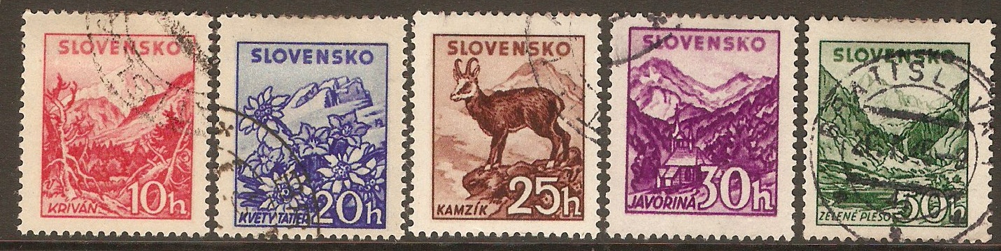 Slovakia 1944 Views set. SG125-SG129.