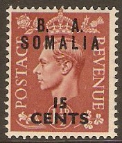 Somalia 1950 15c on 1d Pale red-brown. SGS22.