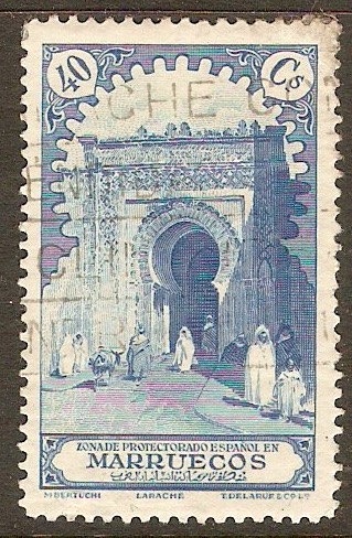 Spanish Morocco 1928 40c Milky blue. SG133.