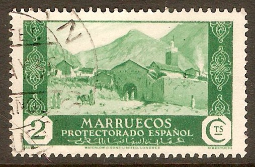 Spanish Morocco 1933 2c Green - Pictorial series. SG152.