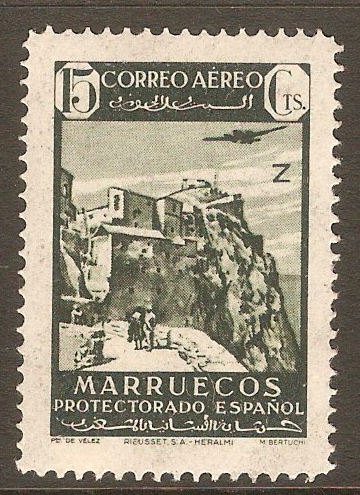 Spanish Morocco 1942 15c Blackish green - Air series. SG260.