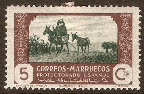 Spanish Morocco 1944 5c Agricultural series. SG271. - Click Image to Close
