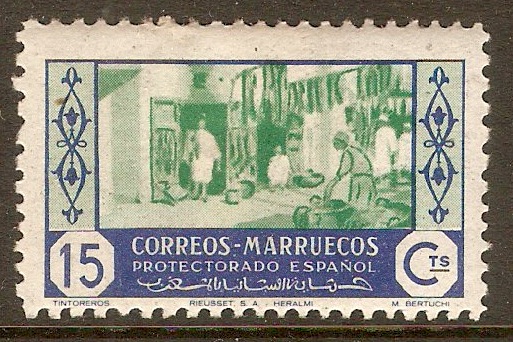 Spanish Morocco 1946 15c Craftsmen series. SG287.