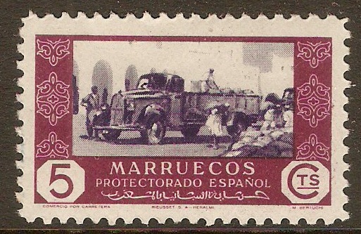 Spanish Morocco 1948 5c Transport and Commerce series. SG308.