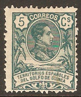 Spanish Guinea 1909 5c Myrtle. SG103.