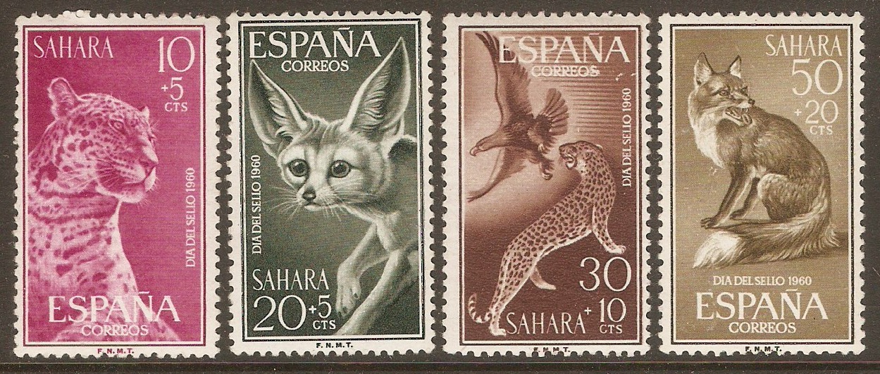 Spanish Sahara 1960 Stamp Day set. SG173-SG176.
