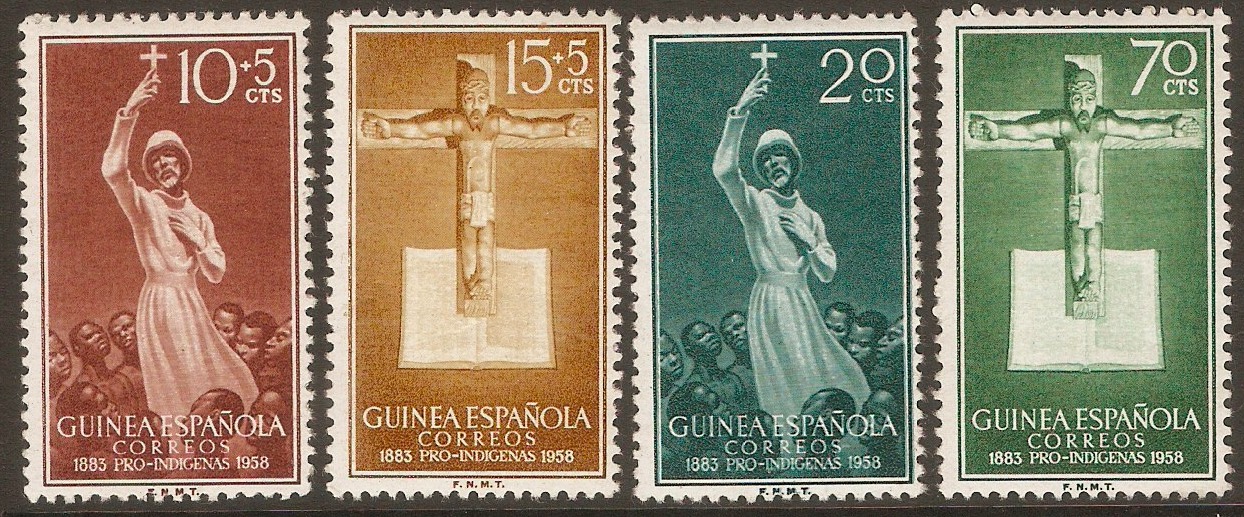 Spanish Guinea 1958 Native Welfare set. SG437-SG440.