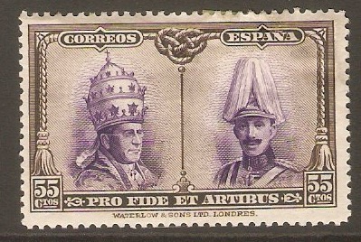 Spain 1928 55c Violet and sepia. SG479.