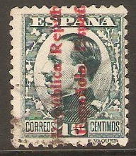 Spain 1931 15c Blue-green - Continuous overprint series. SG690. - Click Image to Close