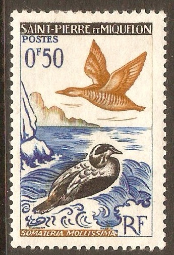 St Pierre et Miquelon 1963 50c Birds series. SG422.