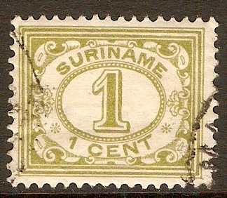 Surinam 1902 1c Olive-green. SG88.