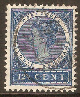 Surinam 1902 12c Blue. SG95.
